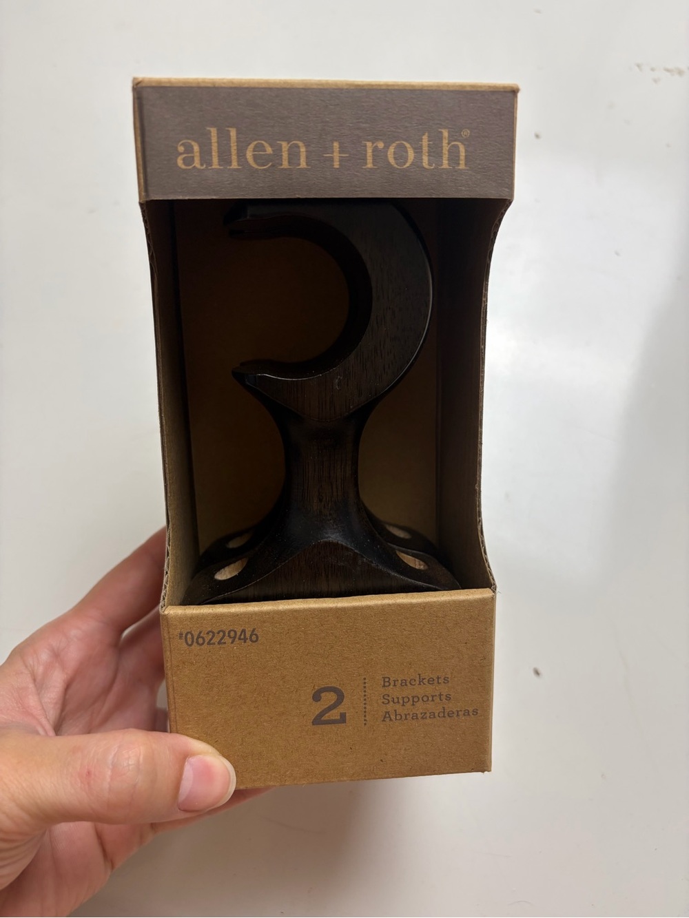 Allen + Roth espresso brackets - Picture 2 of 6